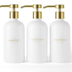 White and Gold Bath Set